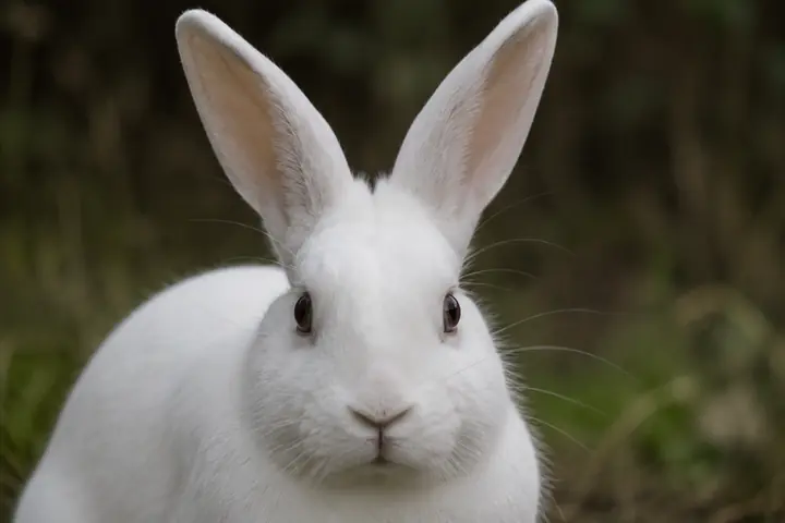 Rabbit looking directly at the camera in a natural habitat